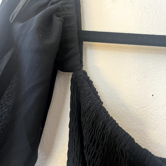 NASTY GAL "Sheer At The Beach" Cover-Up Black Maxi Dress Off Shoudler Women's 4 - Picture 6 of 10